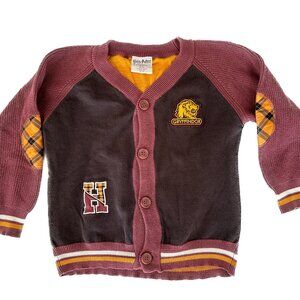 Harry Potter Gryffindor Maroon Button Front Toddler 100% Cotton Cardigan Sweater